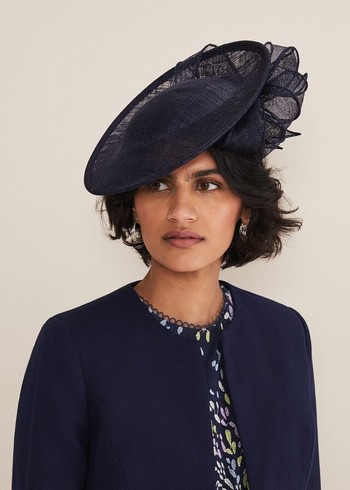 Phase Eight Bow Detail Underband Fascinator Hats Navy Australia | VC6981240